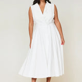 Sorrento Trench Dress White - Clearance Sale