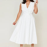 Sorrento Trench Dress White - Clearance Sale