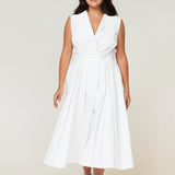 Sorrento Trench Dress White - Clearance Sale
