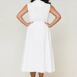 Sorrento Trench Dress White - Clearance Sale