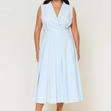 Sorrento Trench Dress Blue & White Stripe - Clearance Sale