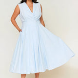 Sorrento Trench Dress Blue & White Stripe - Clearance Sale