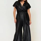 Helena Cap Sleeve Jumpsuit Black