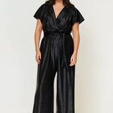 Helena Cap Sleeve Jumpsuit Black