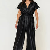 Helena Cap Sleeve Jumpsuit Black