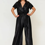 Helena Cap Sleeve Jumpsuit Black