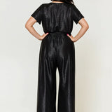 Helena Cap Sleeve Jumpsuit Black