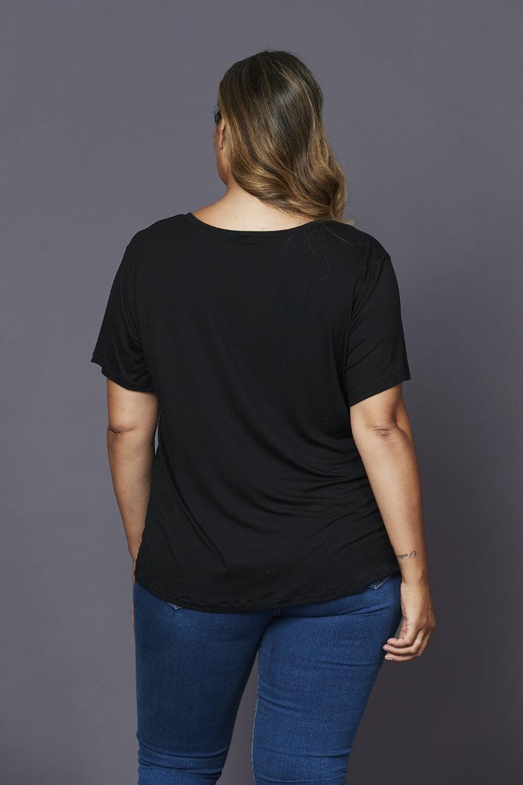 Hola Black Tee - Embody Women