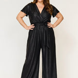 Helena Cap Sleeve Jumpsuit Black