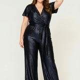 Helena Cap Sleeve Jumpsuit Navy
