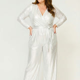 Helena Jumpsuit White Silver