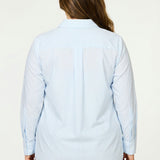 Positano Shirt Blue & White Stripe - Clearance Sale