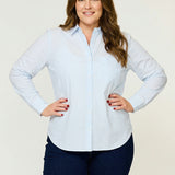 Positano Shirt Blue & White Stripe - Clearance Sale