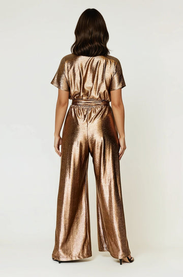 Helena Cap Sleeve Jumpsuit Emerald