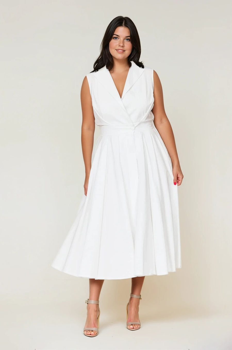 Short Trench Dress Off White main image 1