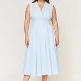 Sorrento Trench Dress Blue & White Stripe - Clearance Sale