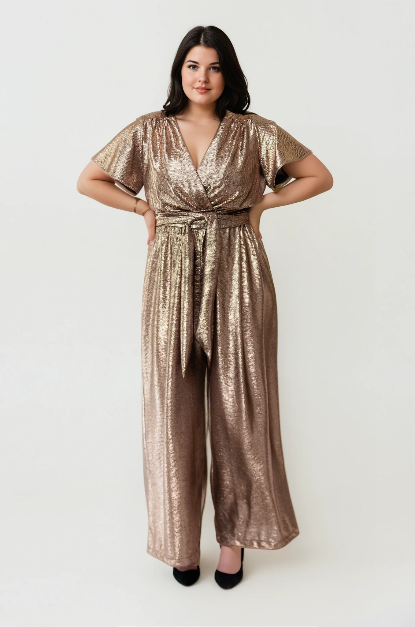 Helena Cap Sleeve Jumpsuit Navy