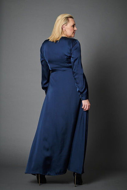 Birkin Navy Maxi Dress - Embody Women