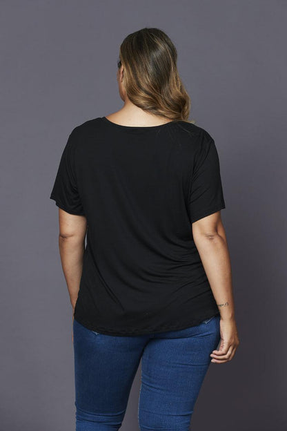 Hola Black Tee - Embody Women
