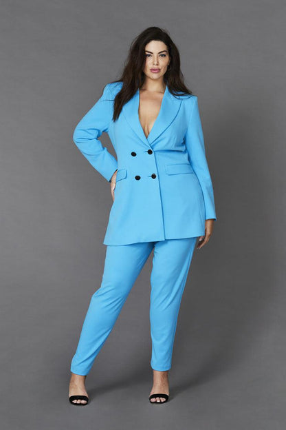 Panama Pant Scuba Blue - Embody Women