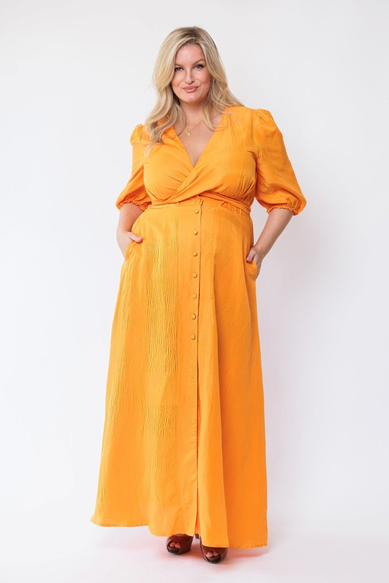 Riviere Dress Long Mango - PRE-ORDER!! - Embody Women
