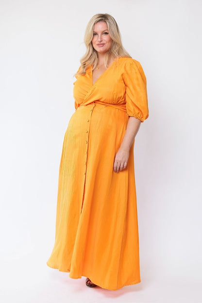 Riviere Dress Long Mango - PRE-ORDER!! - Embody Women